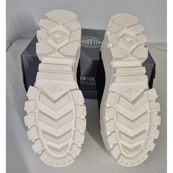 Palladium Platform Sneakers Women 8 Med Black Marshmallow Revolt Lo Tx New - Picture 6 of 8